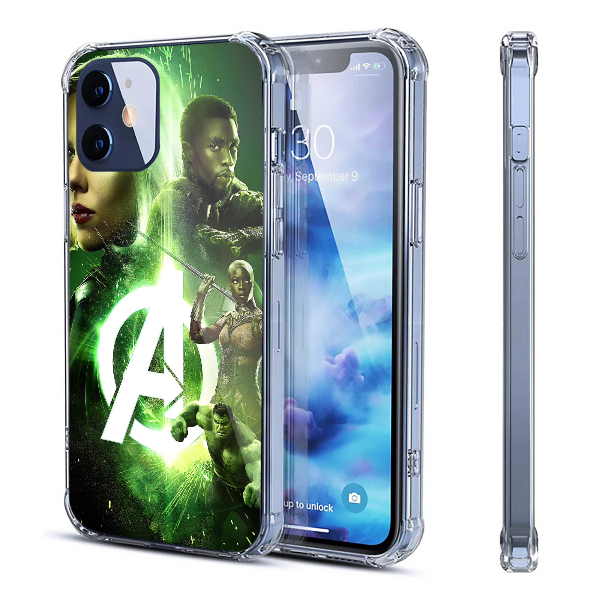 （画像用） アベンジャーズ The Avengers 【iPhone 12シリーズ対応】透明スマホケース（クリアソフトケース）